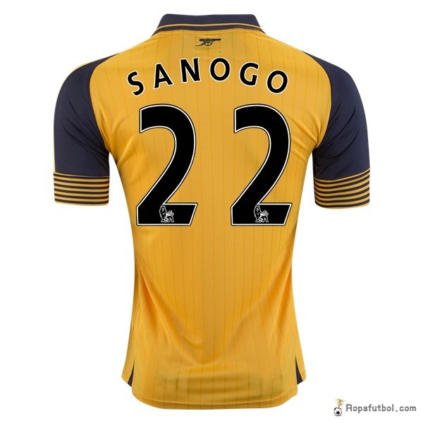 Camiseta Arsenal Replica Segunda Ropa Sanogo 2016/17 Amarillo